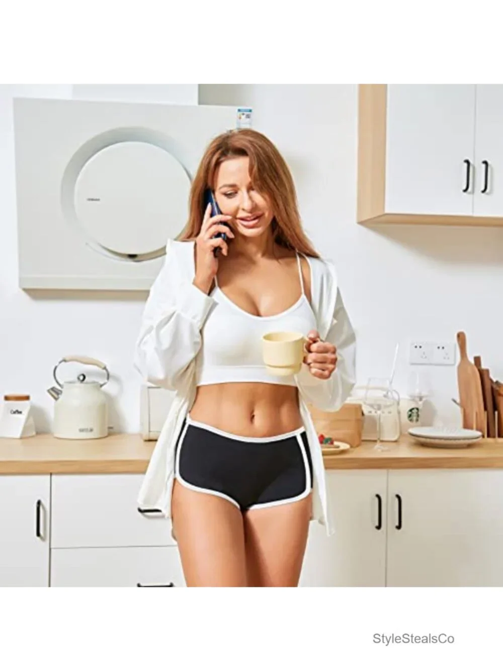 95% Cotton Stretch Boyshorts Underwear Boxer Briefs for Women - Pack of 6